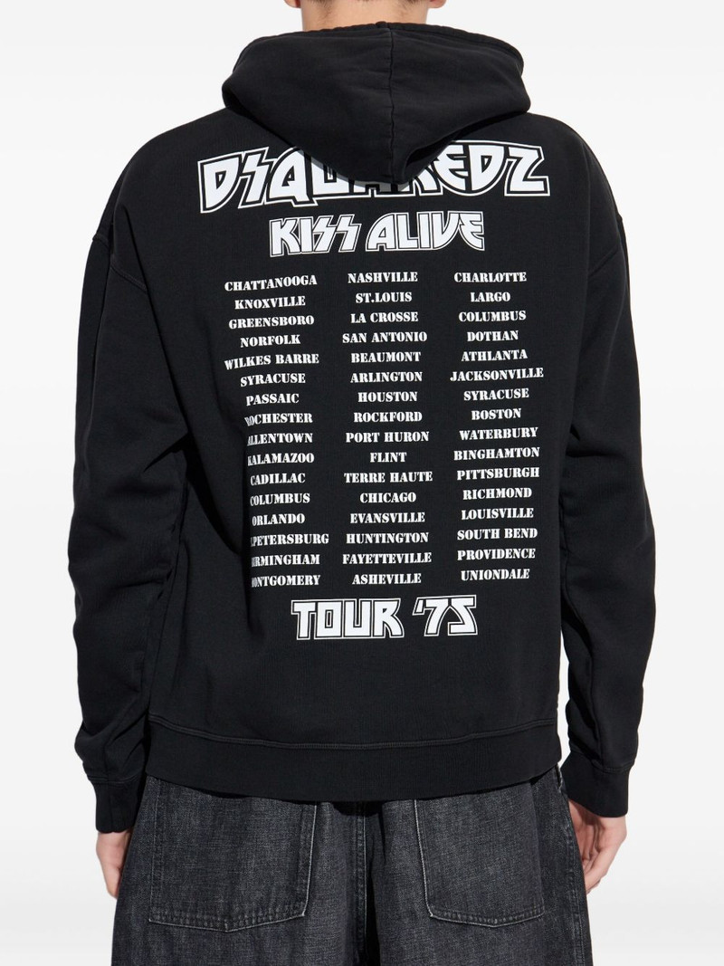 x Kiss embellished graphic hoodie 4