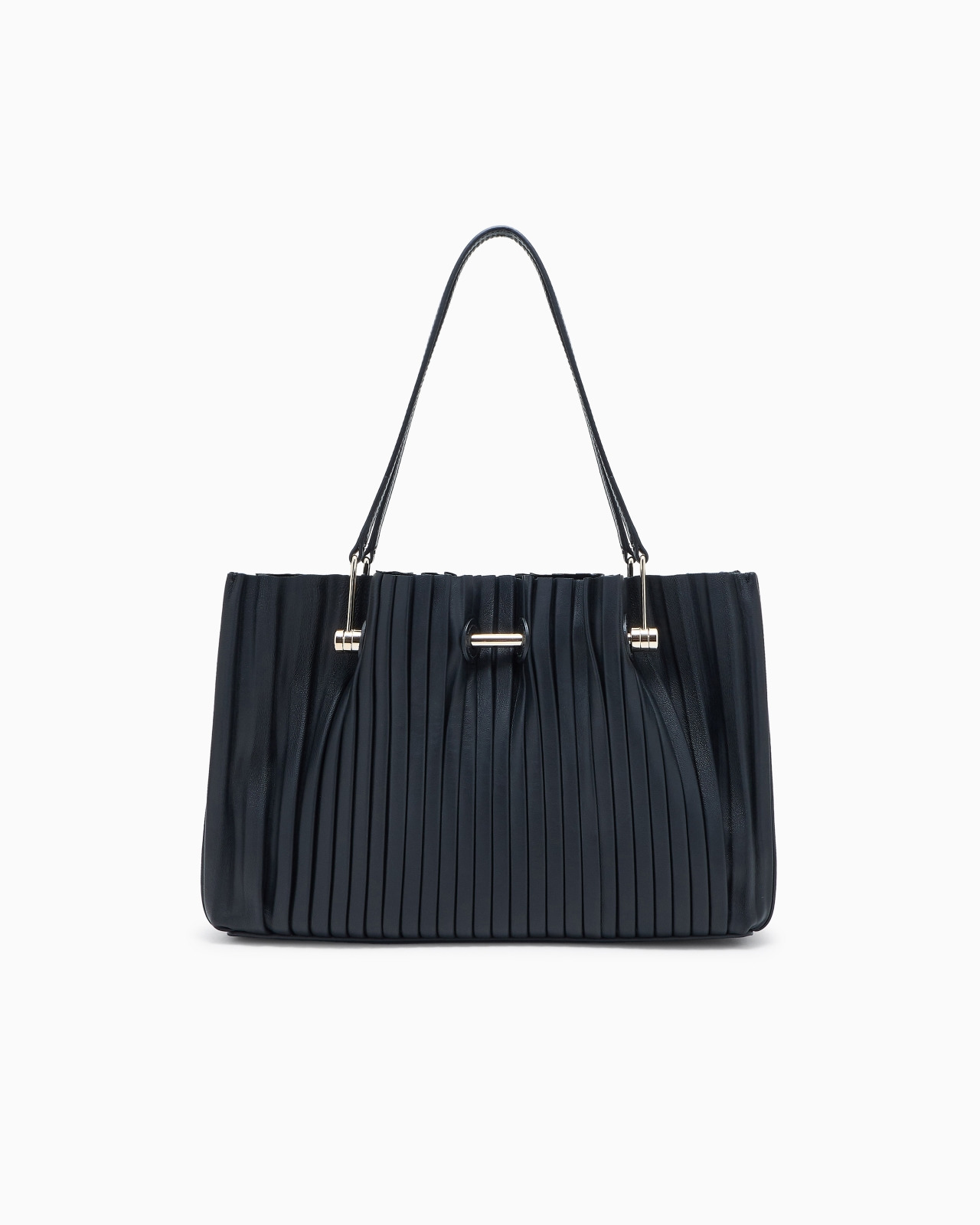 SMALL SHOPPER BAG IN PLEATED NAPPA LEATHER - 3
