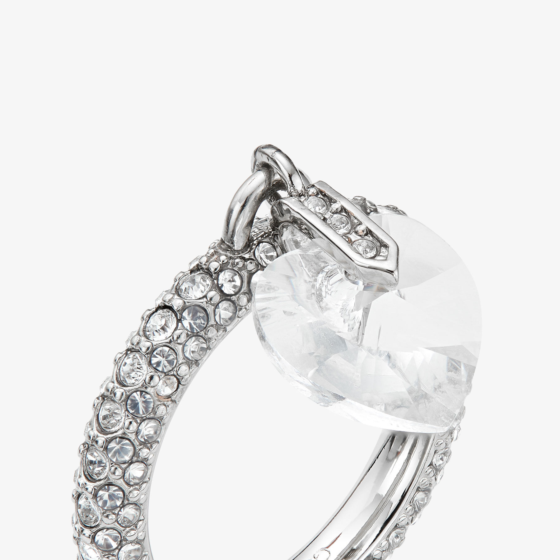 Heart Ring
Silver-Finish Heart Ring with Crystals - 4