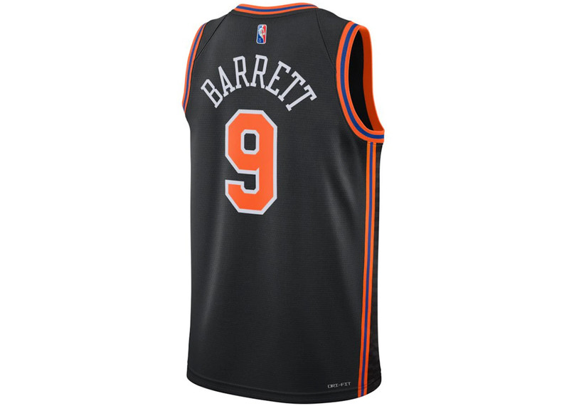 Nike Nike NBA New York Kincks RJ Barrett City Edition Swingman Jersey Black outlook
