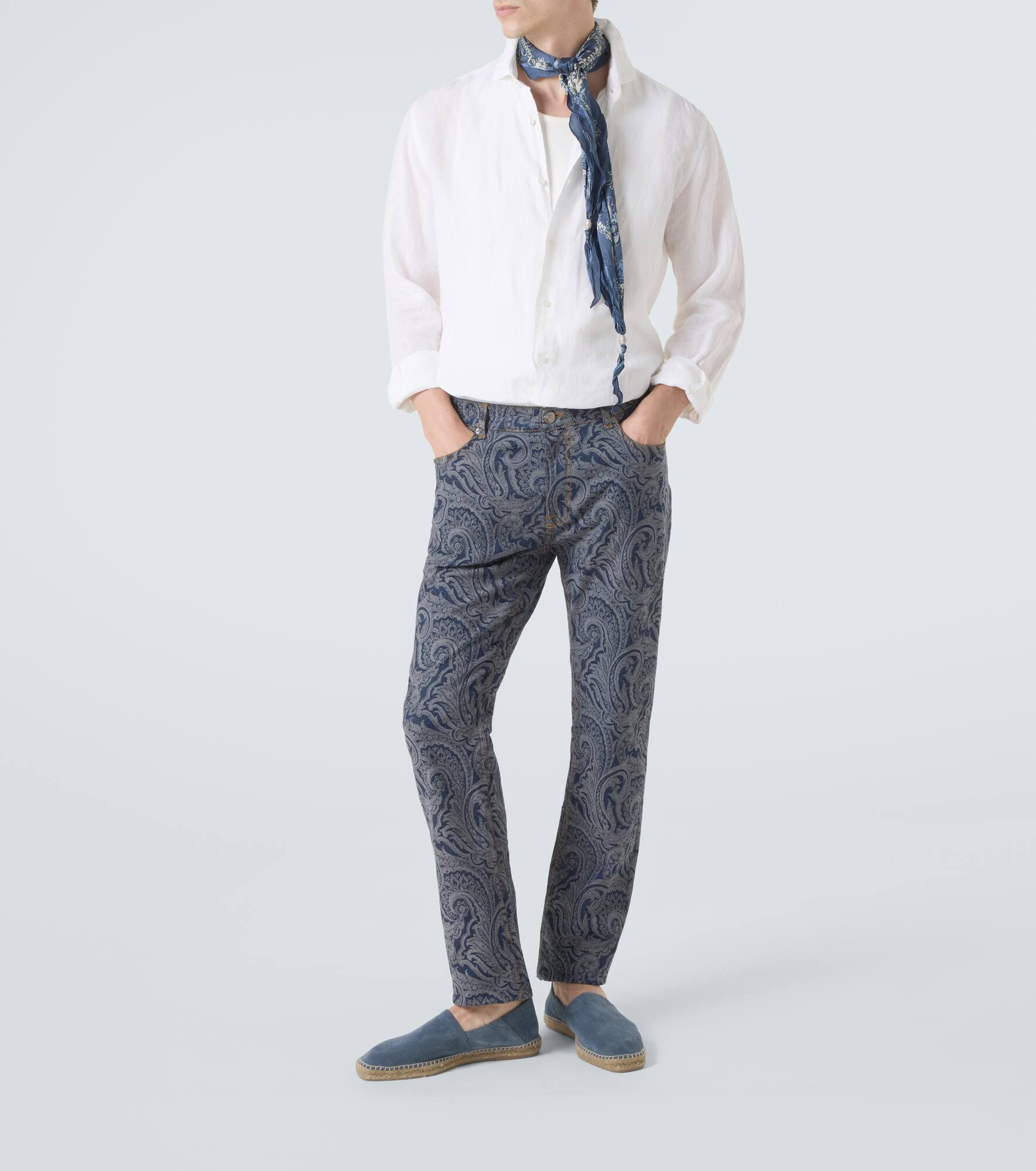 Roma paisley slim jeans - 2