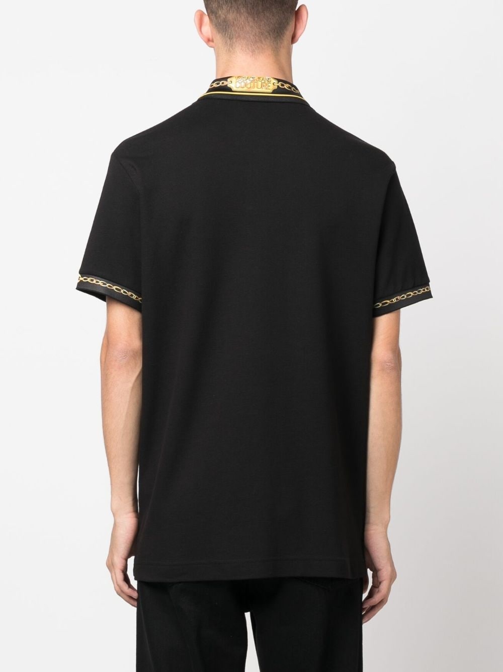 chain-link polo shirt - 4