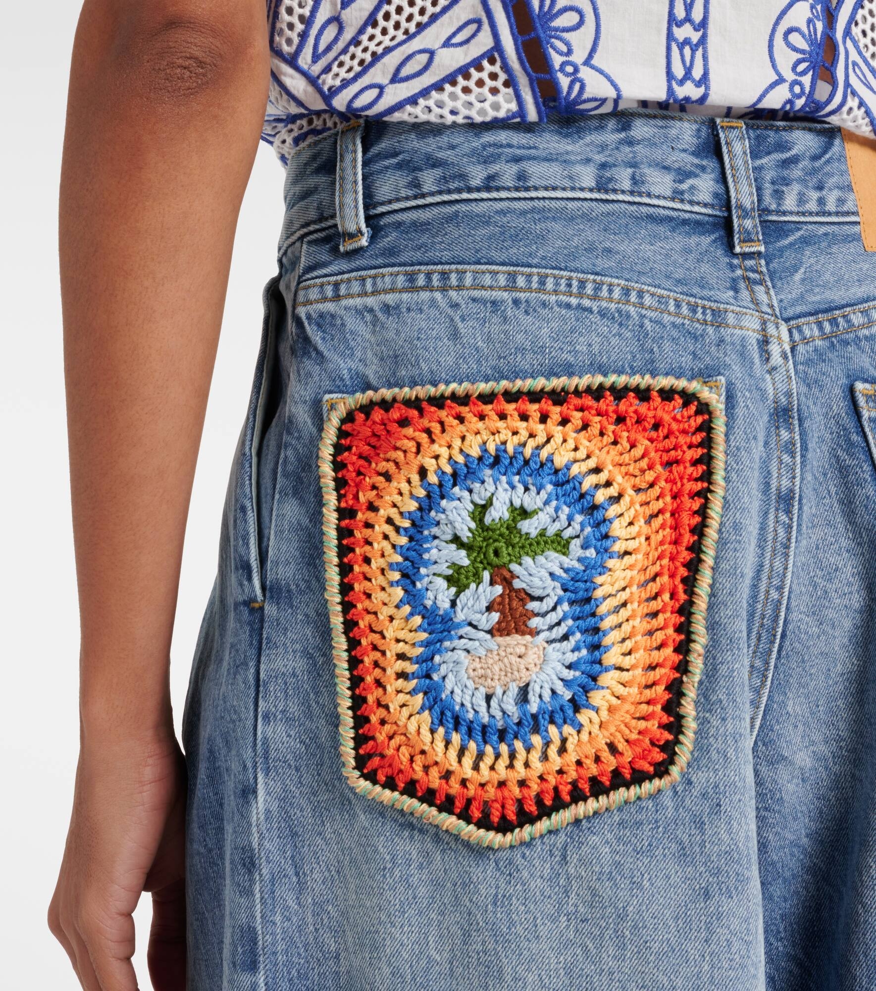 Sunny Crochet wide-leg jeans - 6
