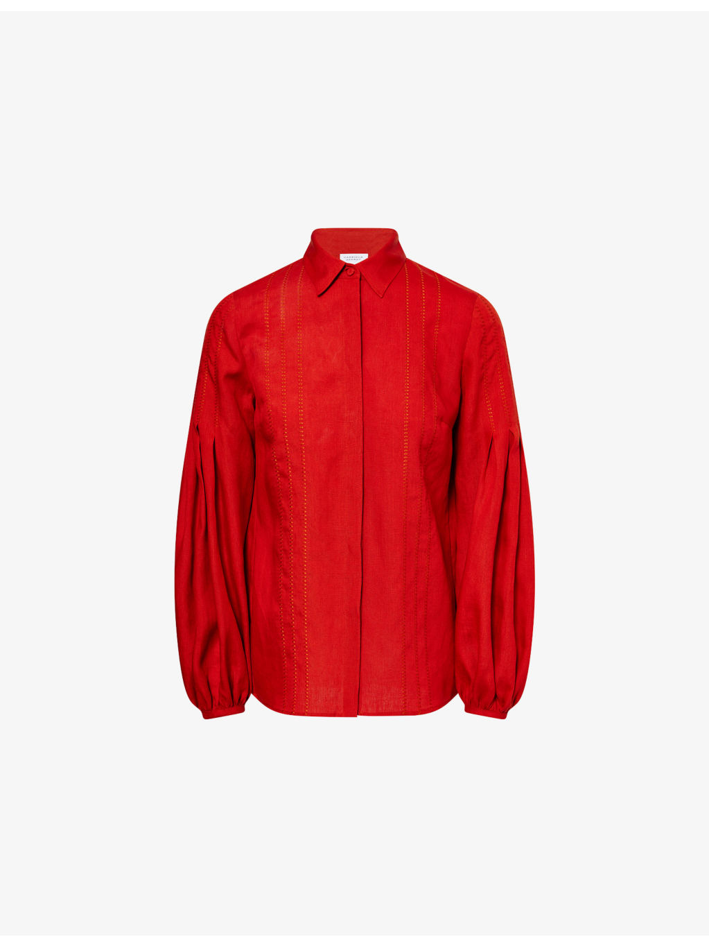 Inga Balloon-Sleeve Linen Blouse - 1