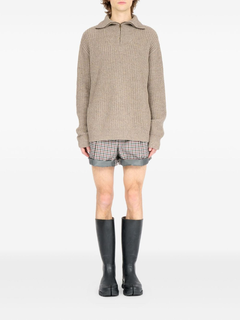 Maison Margiela ribbed half-zip sweater outlook
