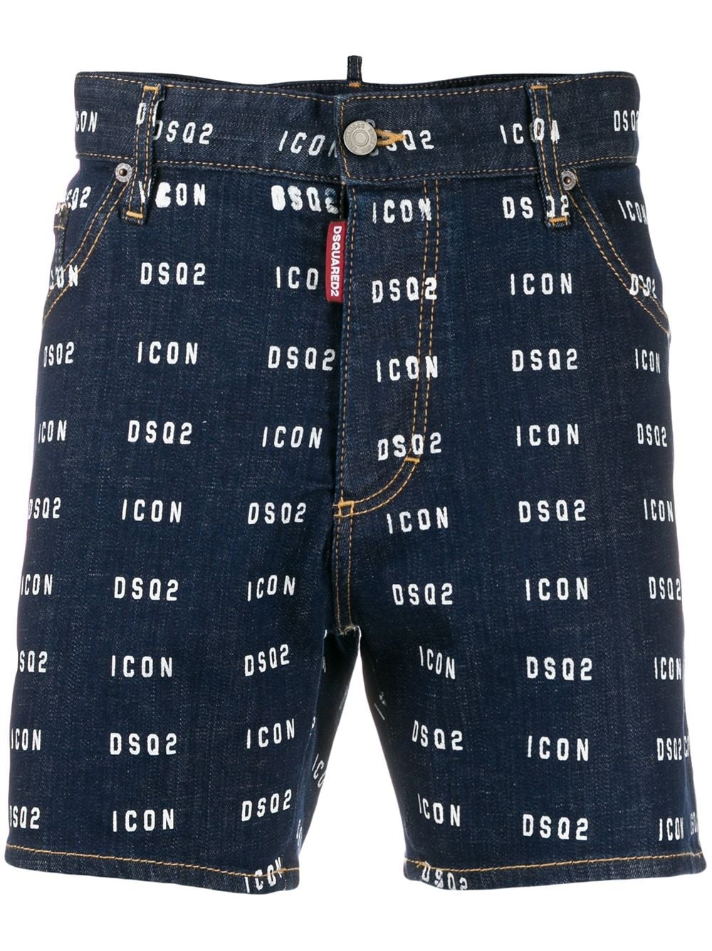 ICON DSQ2 logo denim shorts - 1