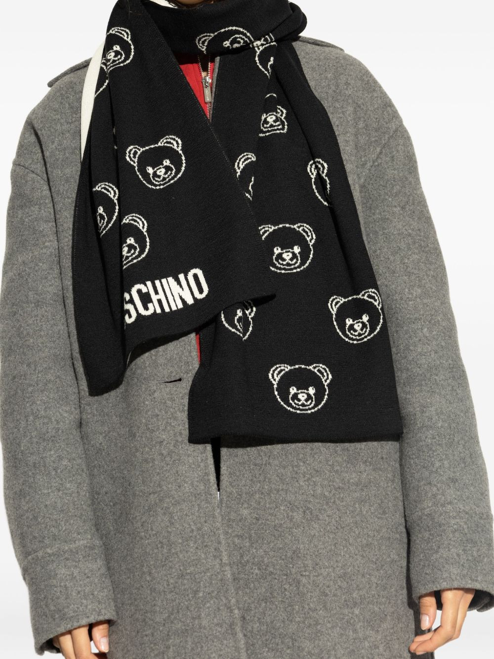 Teddy Bear-print scarf - 5