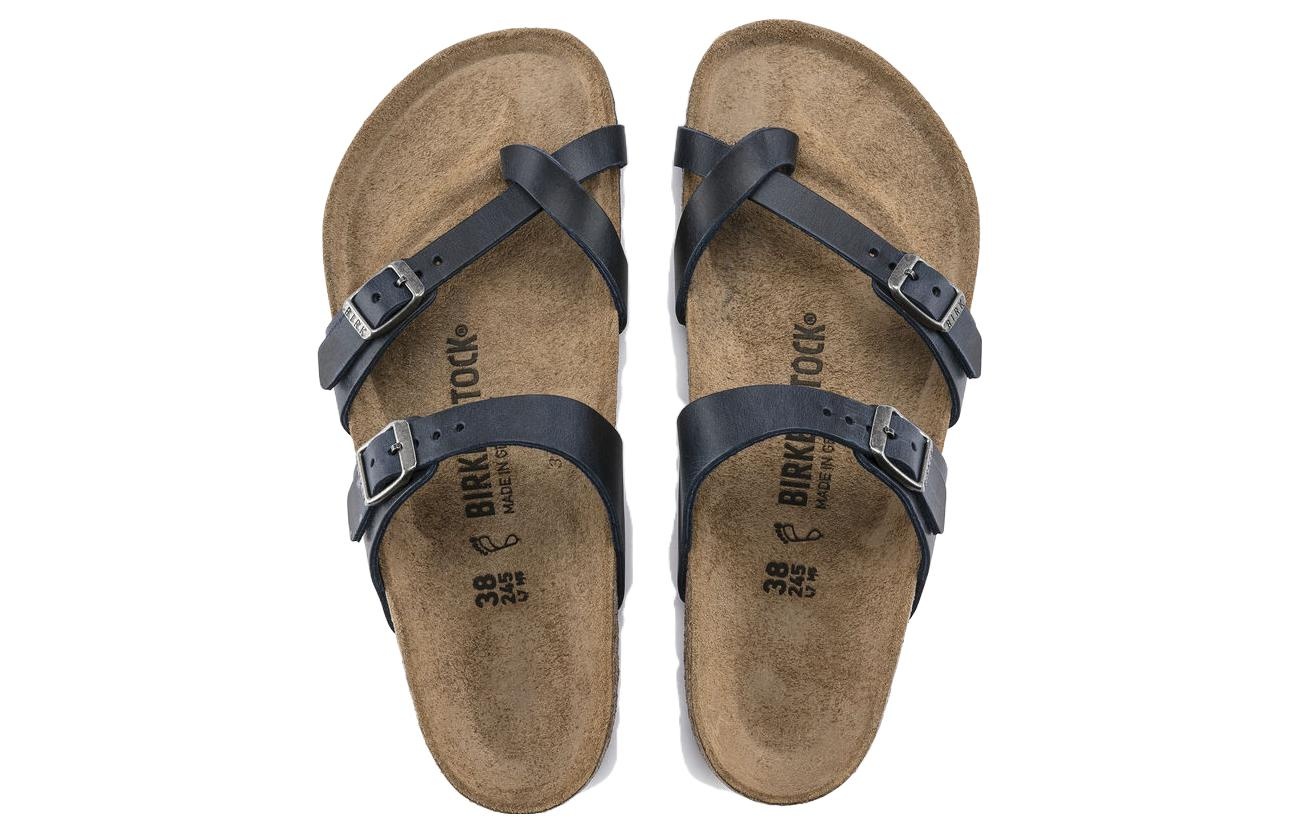 (WMNS) Birkenstock Mayari Waxy Leather Narrow Fit 'Blue' 1019727 - 5