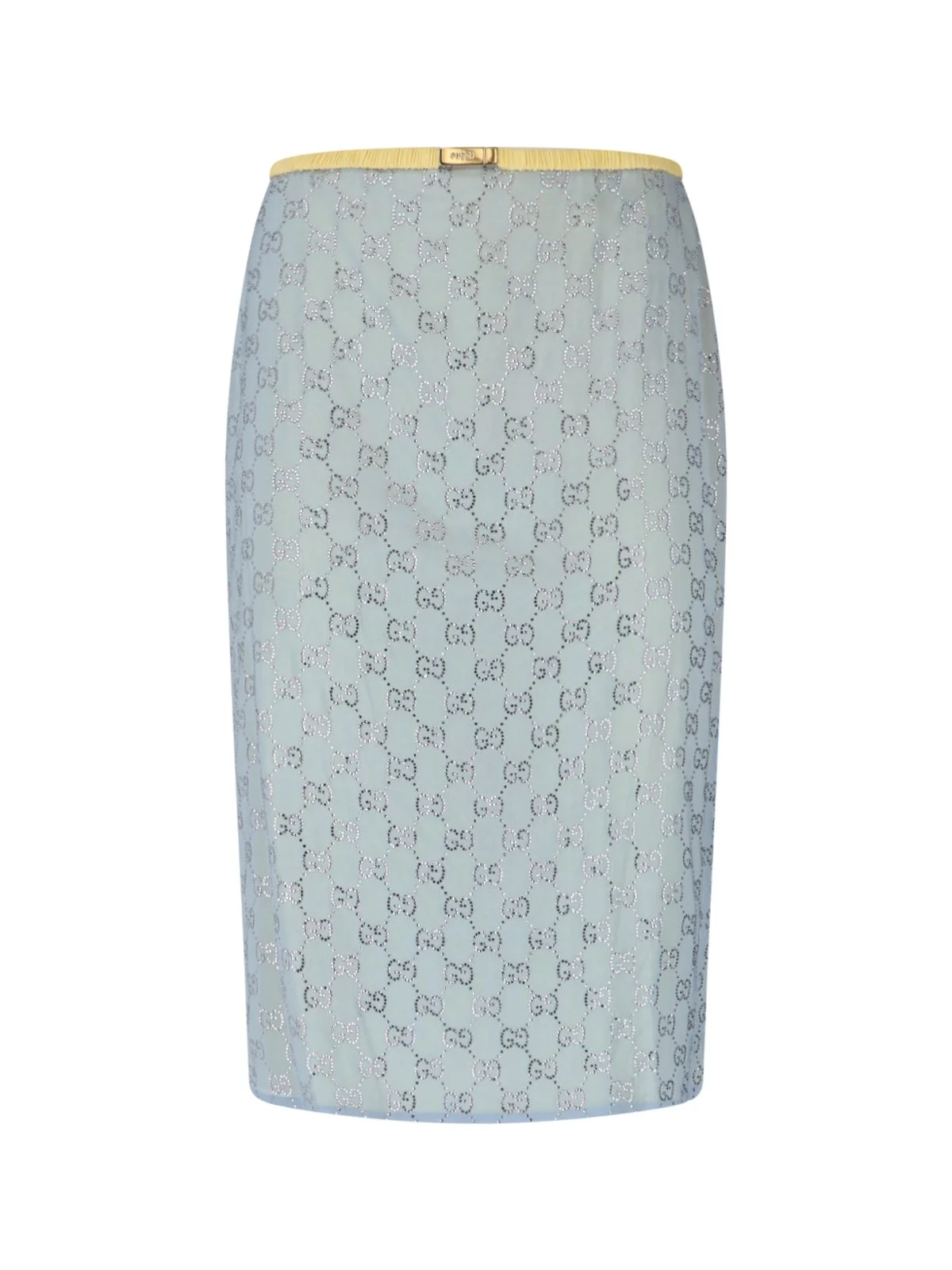 SHEATH SKIRT WITH CRYSTALS - 1