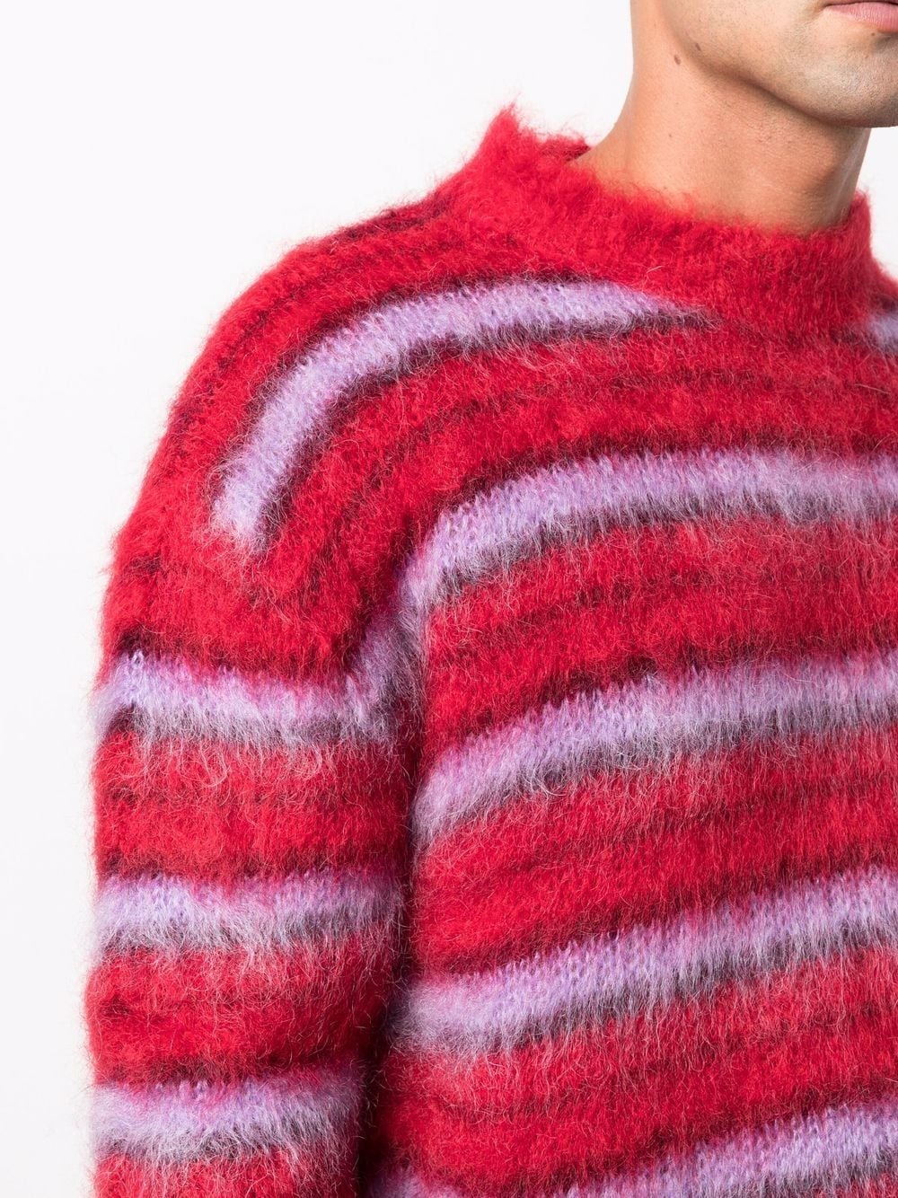 striped knitted jumper - 5