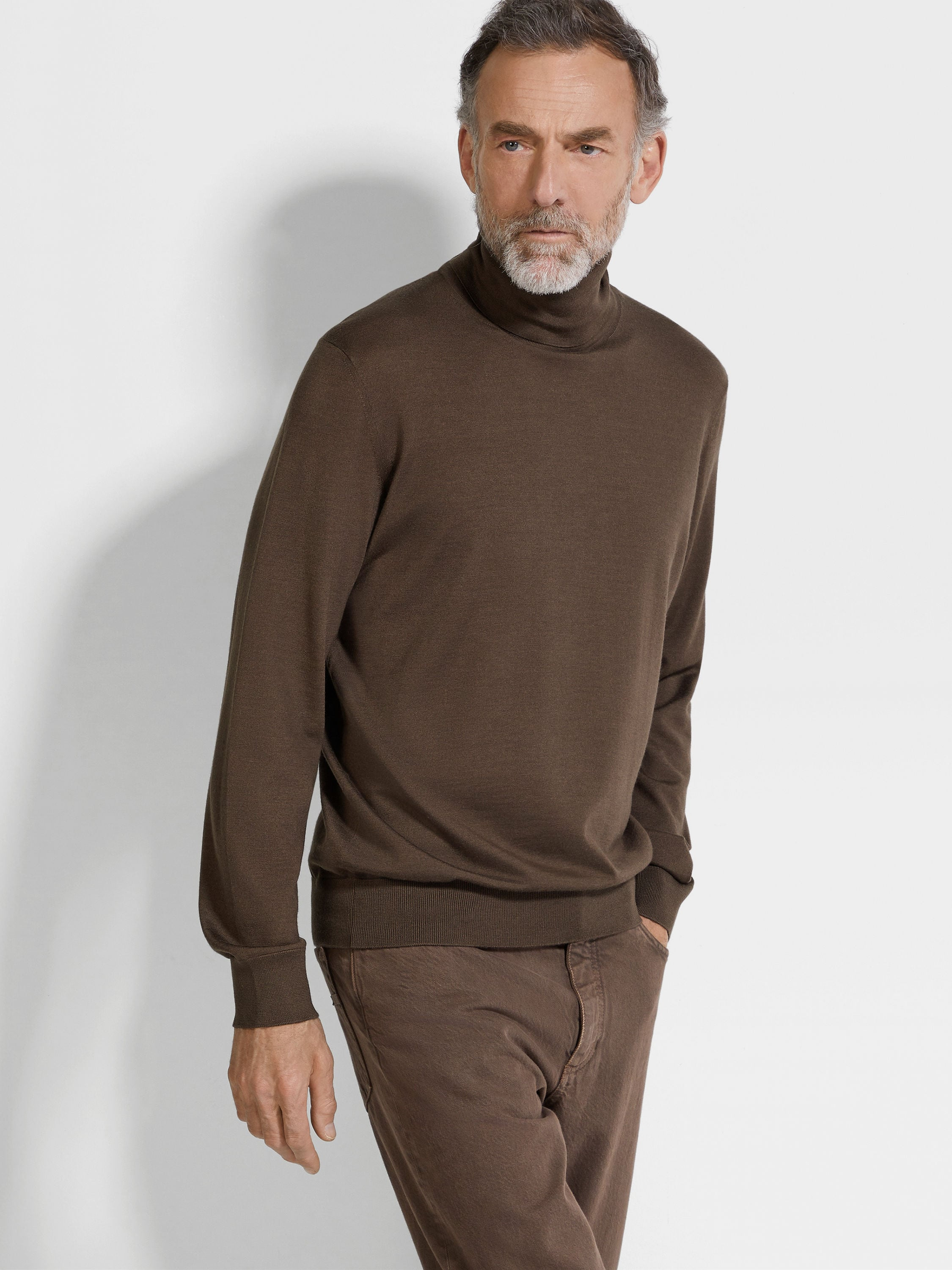 BROWN MÉLANGE CASHSETA TURTLENECK - 3