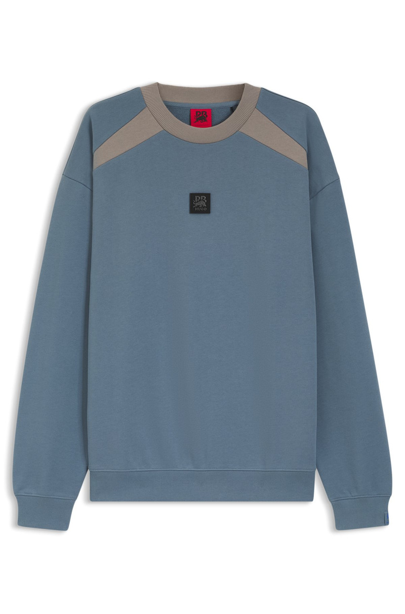 HUGO X RB COTTON-TERRY SWEATSHIRT WITH BULL MOTIF 1