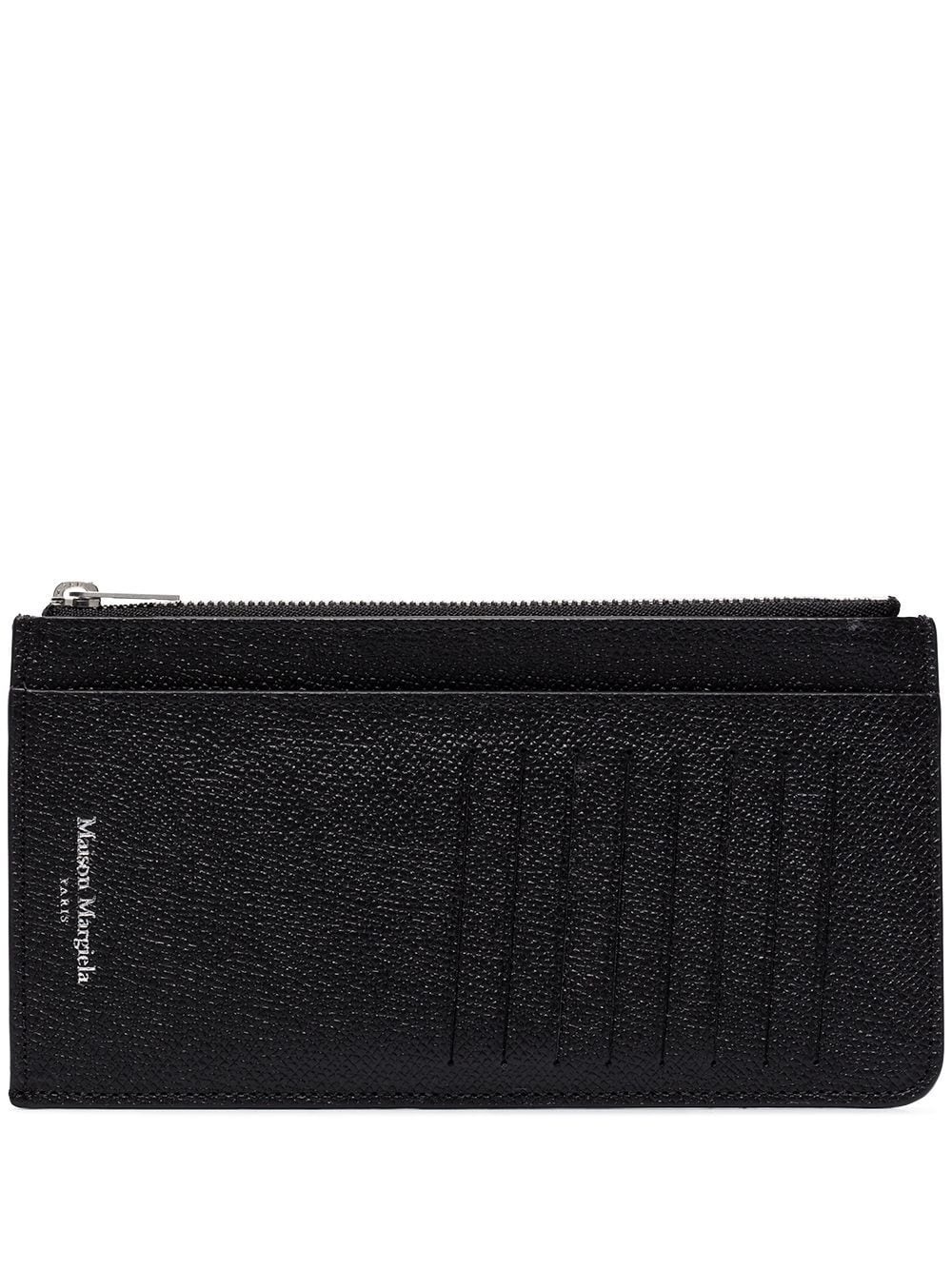 logo-print zipped cardholder - 1