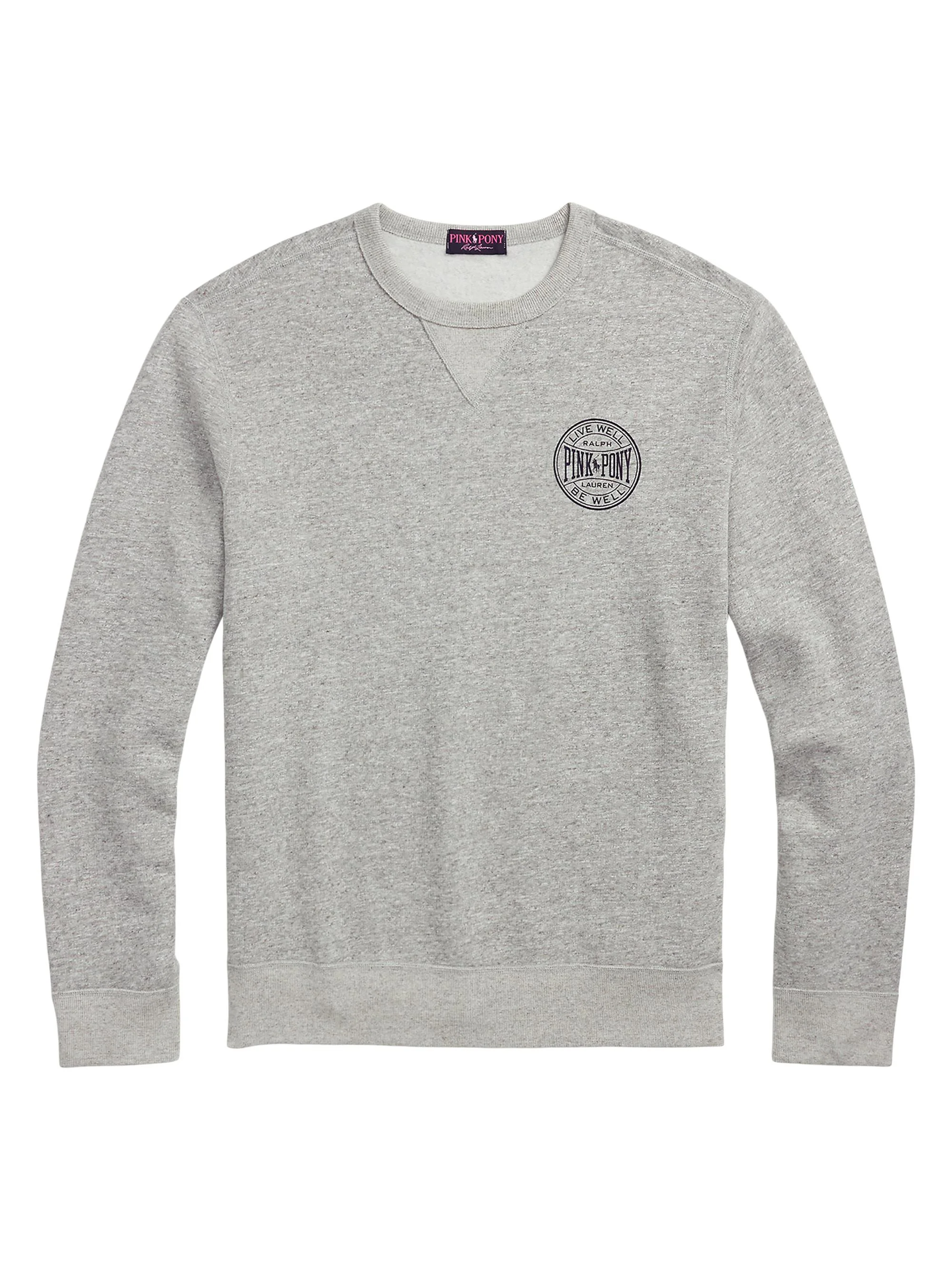 Men's Pink Pony Vintage Fleece Crewneck Sweater - Dark Vintage Heather - 1
