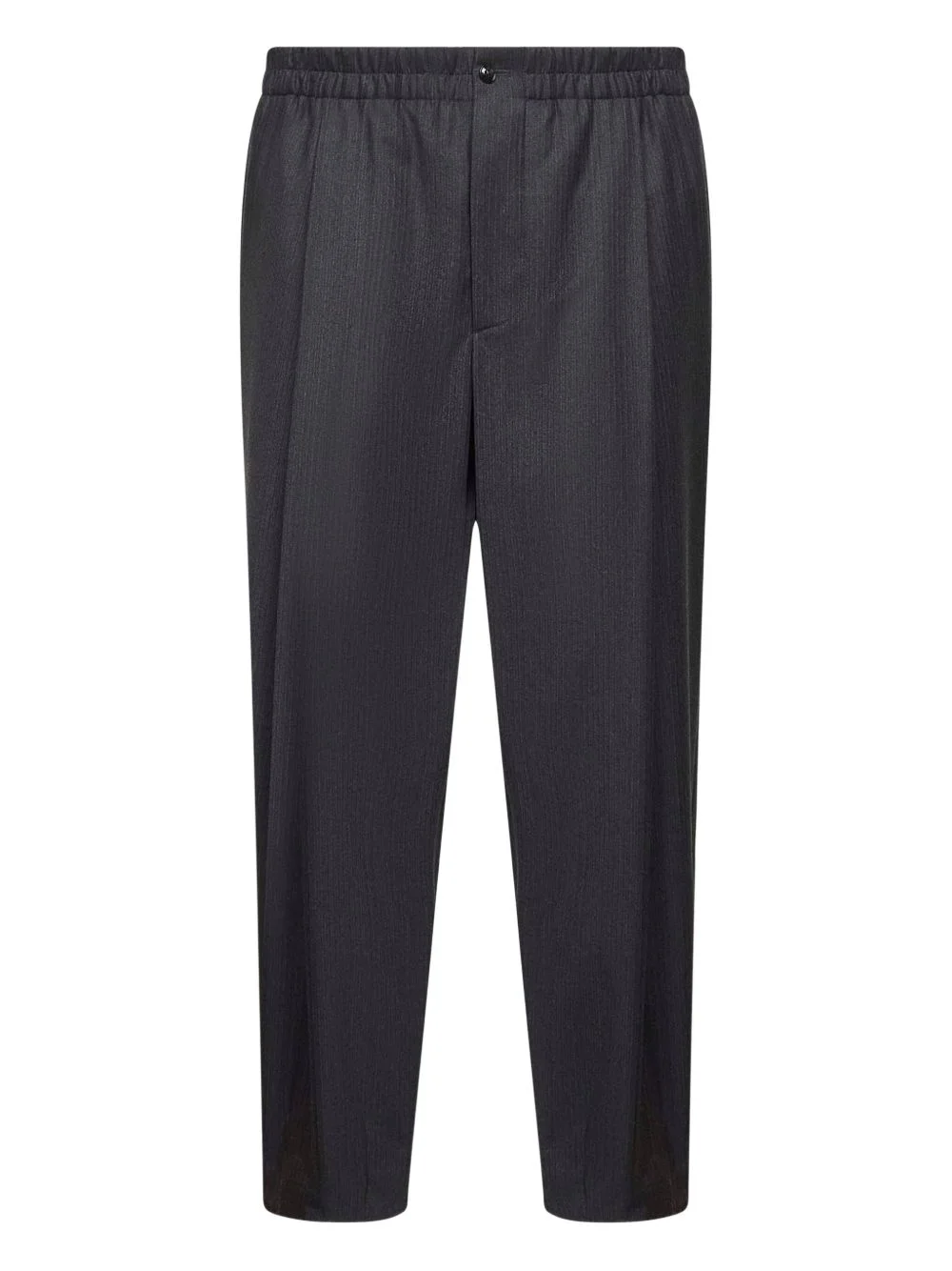 pleated-front elasticated-waist trousers - 1