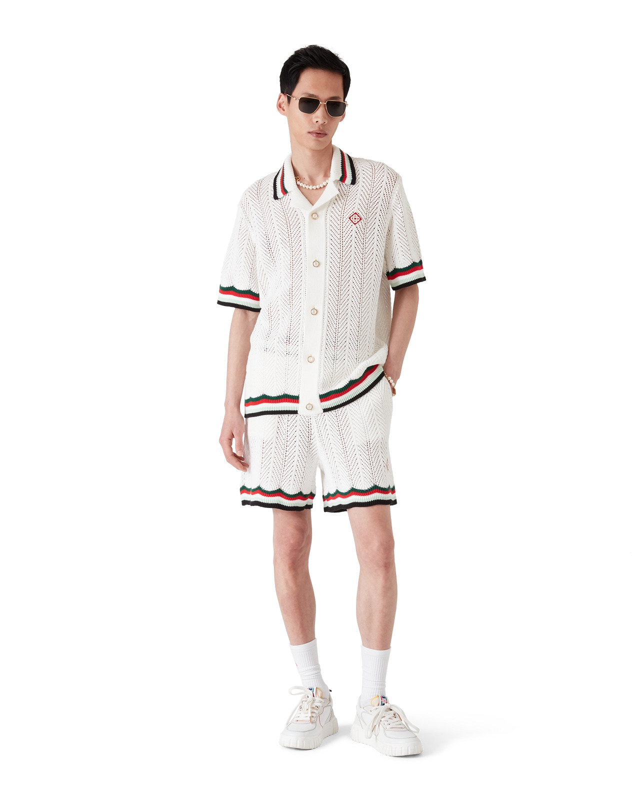 Chevron Crochet Shorts | Casablanca Paris - 2