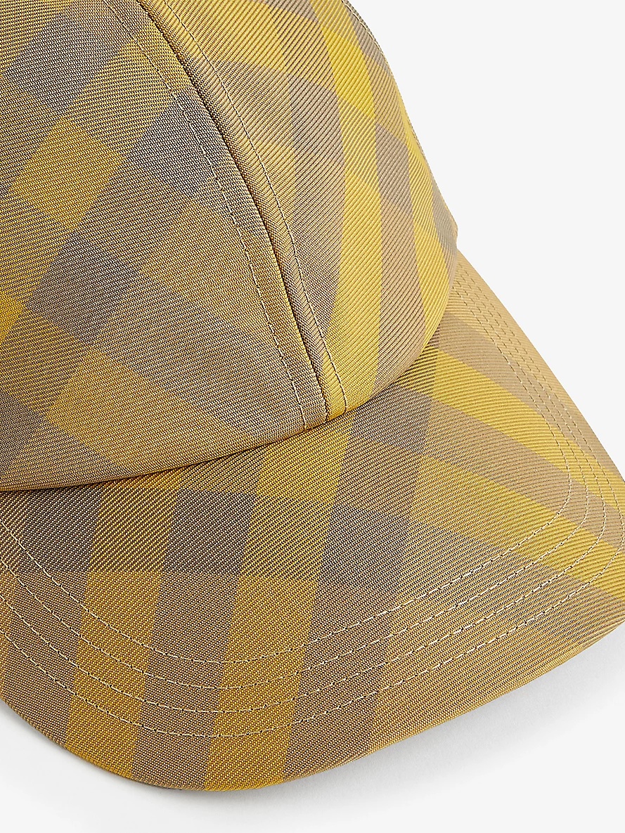 Washed-check woven cap - 2