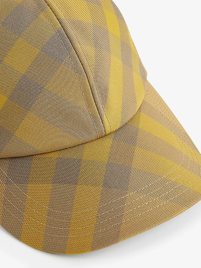 Burberry Washed-check woven cap outlook