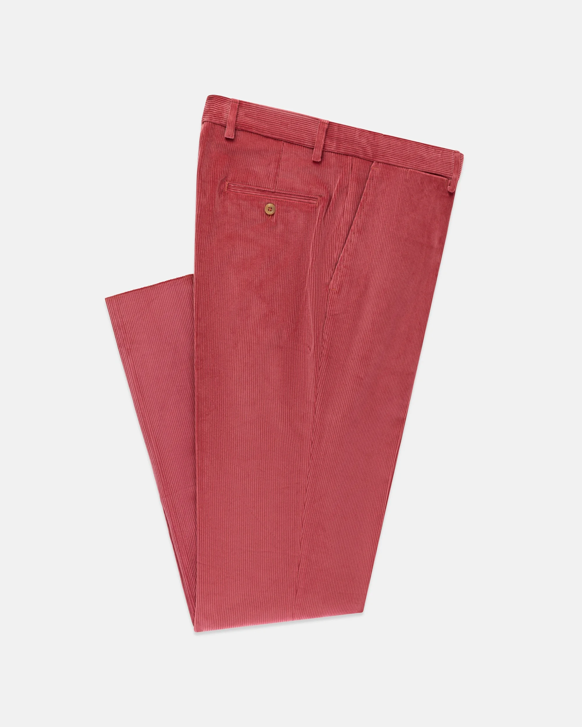 MADE-IN-USA DARK PINK WIDE WALE CORDUROY PANT - 1