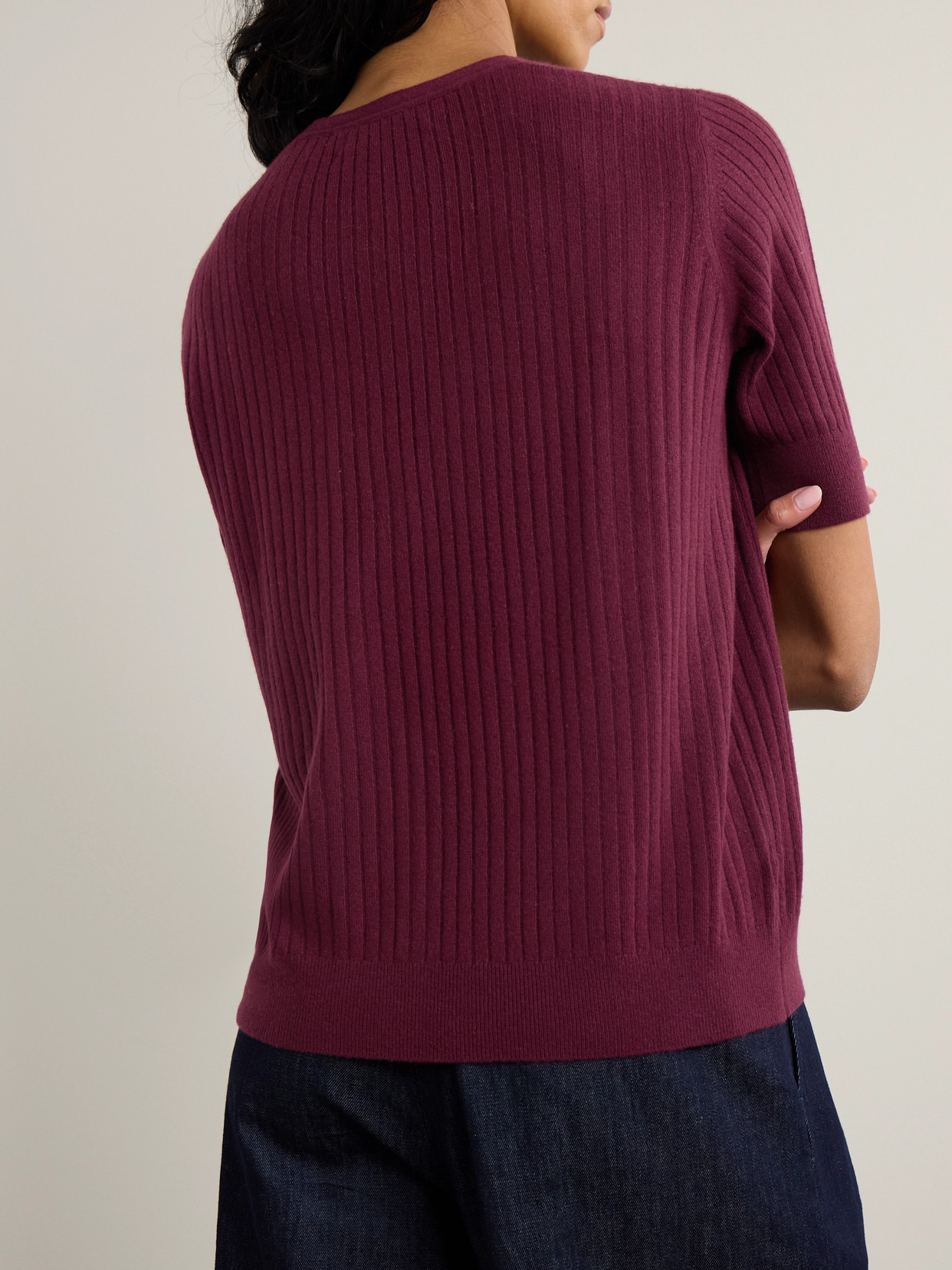 Katya Ribbed Cashmere Cardigan - 3