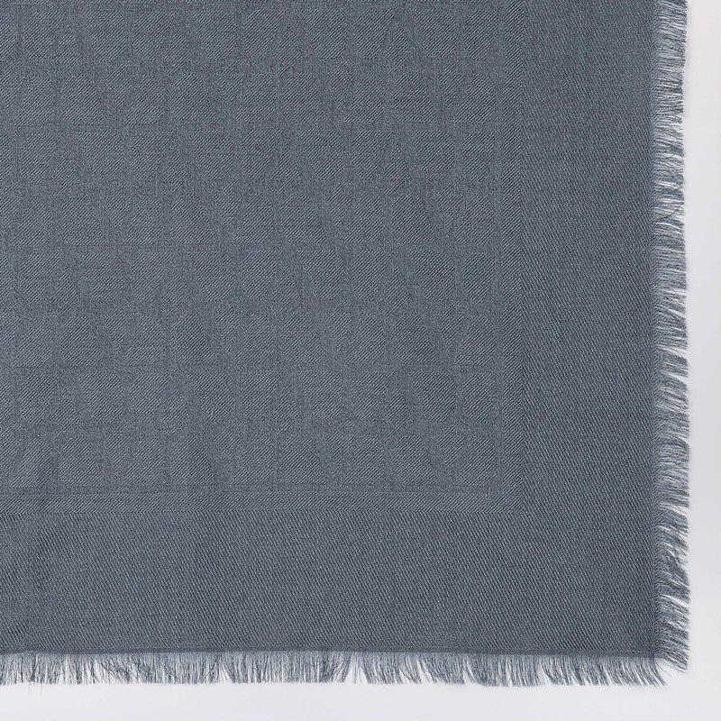 Valentino Garavani Stone Grey Stole Toile Iconographe In Wool And Silk Women - 3