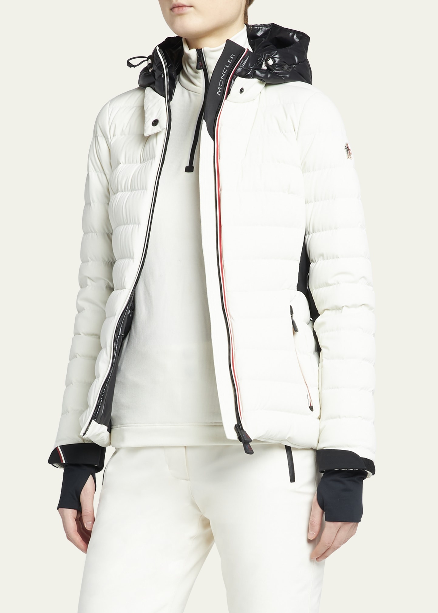 Bruche Contrast Belted Puffer Jacket - 4