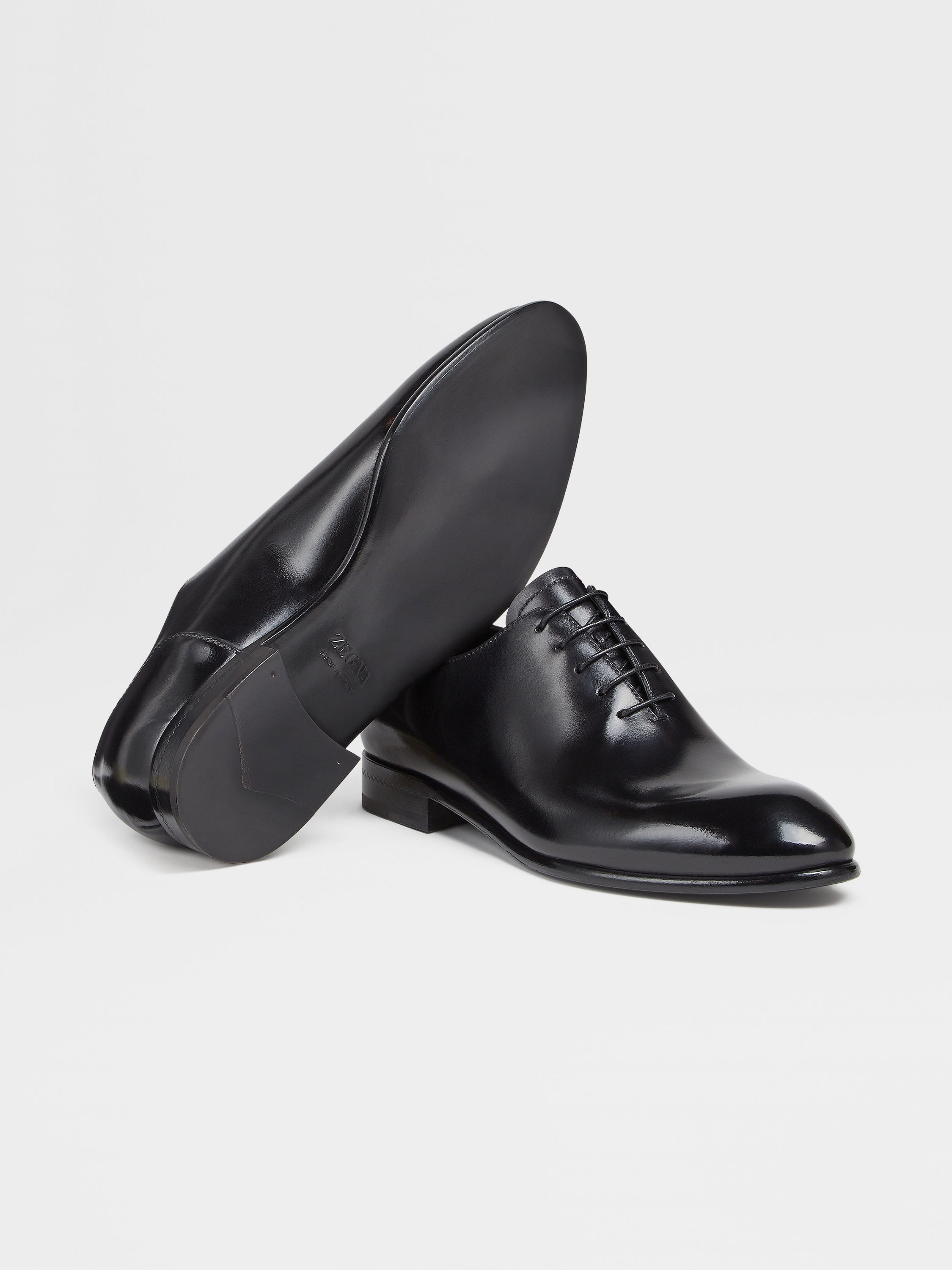 BLACK HAND-BUFFED LEATHER VIENNA EVENING WHOLECUT OXFORD - 2