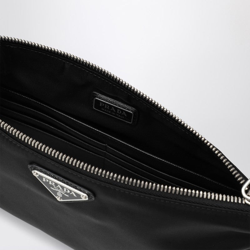 Prada Black Re-Nylon And Saffiano Pouch Men - 2