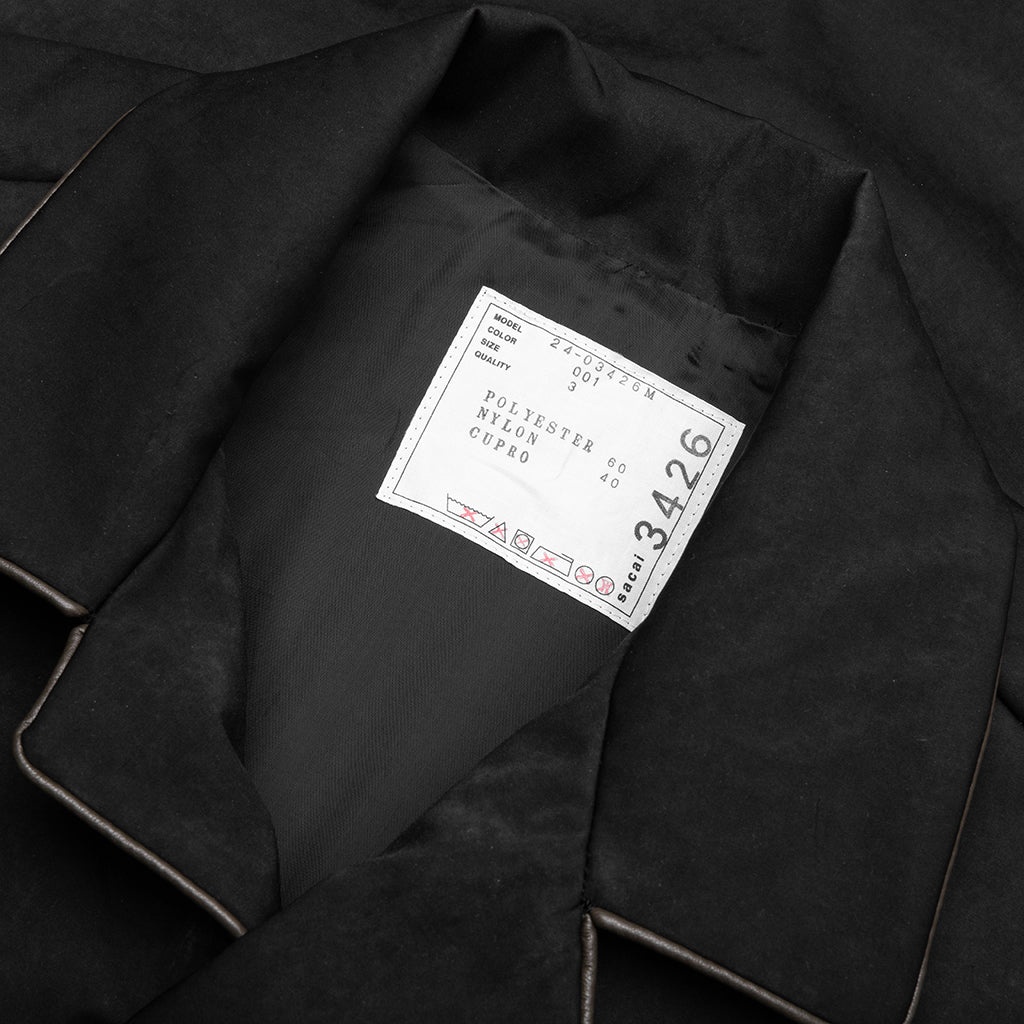 FAUX SUEDE JACKET - BLACK - 3