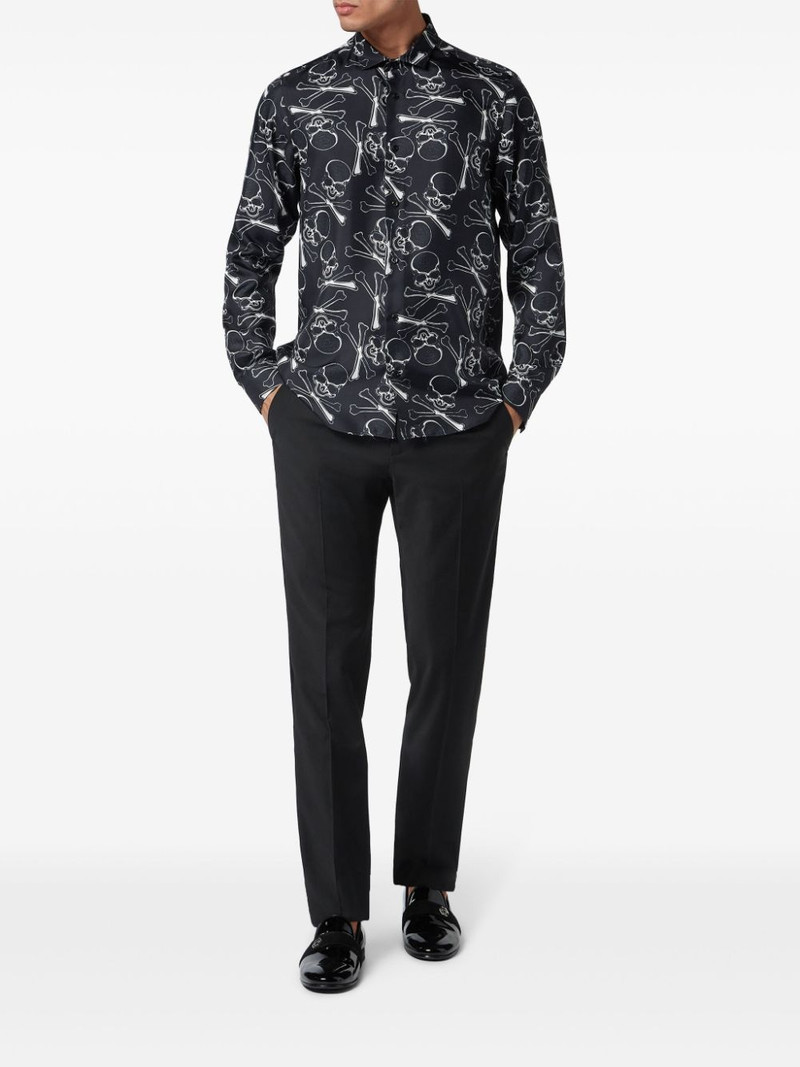 PHILIPP PLEIN Skull&Bones silk shirt outlook