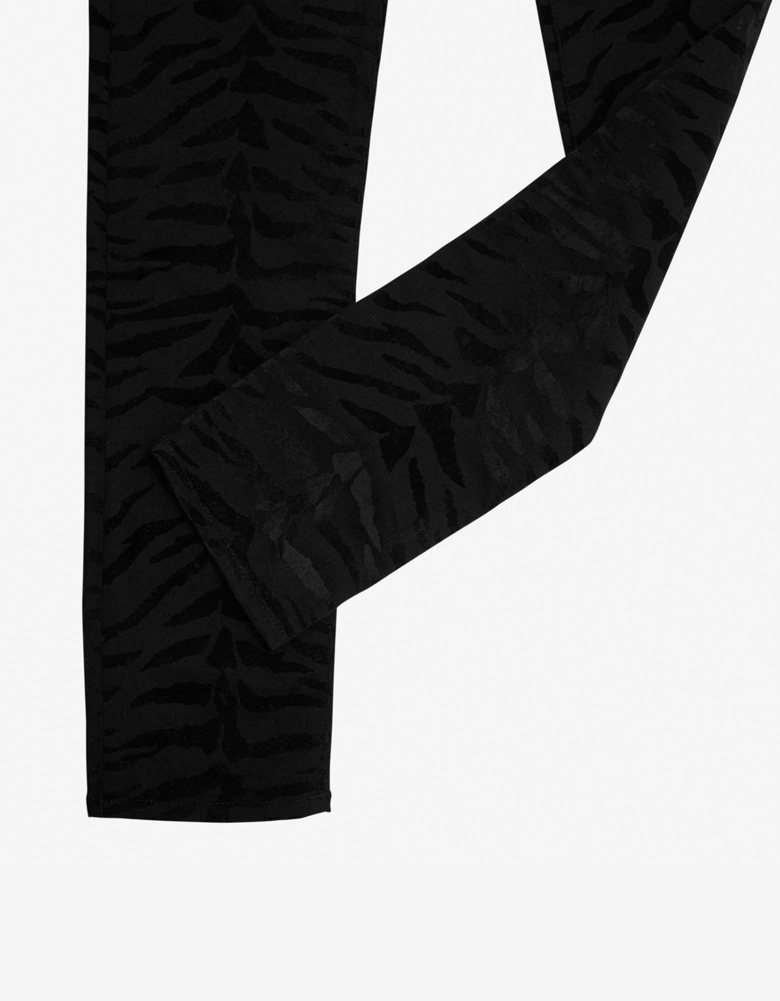 Saint Laurent Black Zebra Print Skinny Jeans - 3