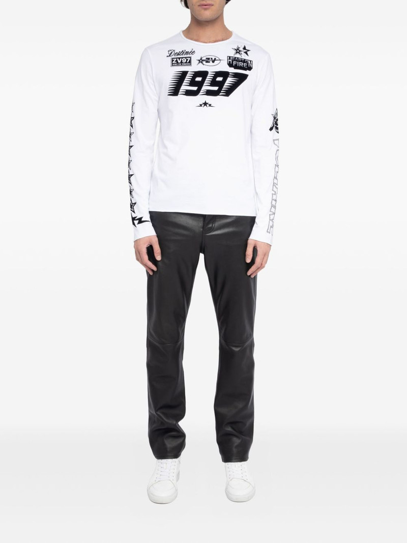 Zadig & Voltaire multi cross floc timo long-sleeved T-shirt outlook