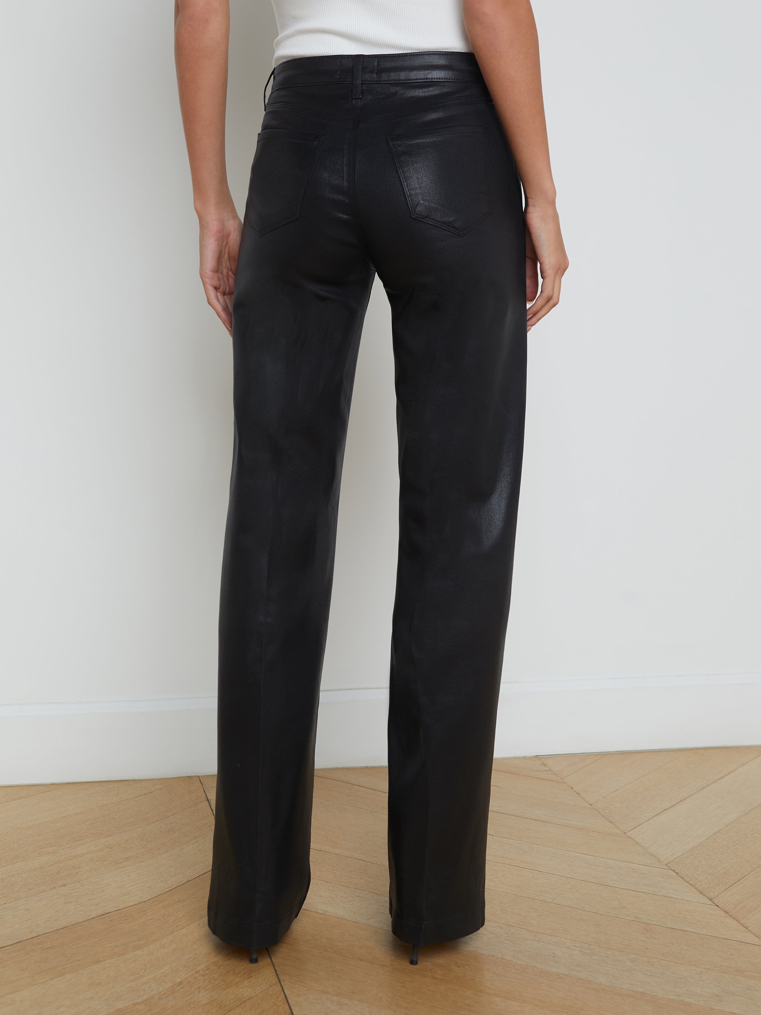Clayton Coated Wide-Leg Jean - 5