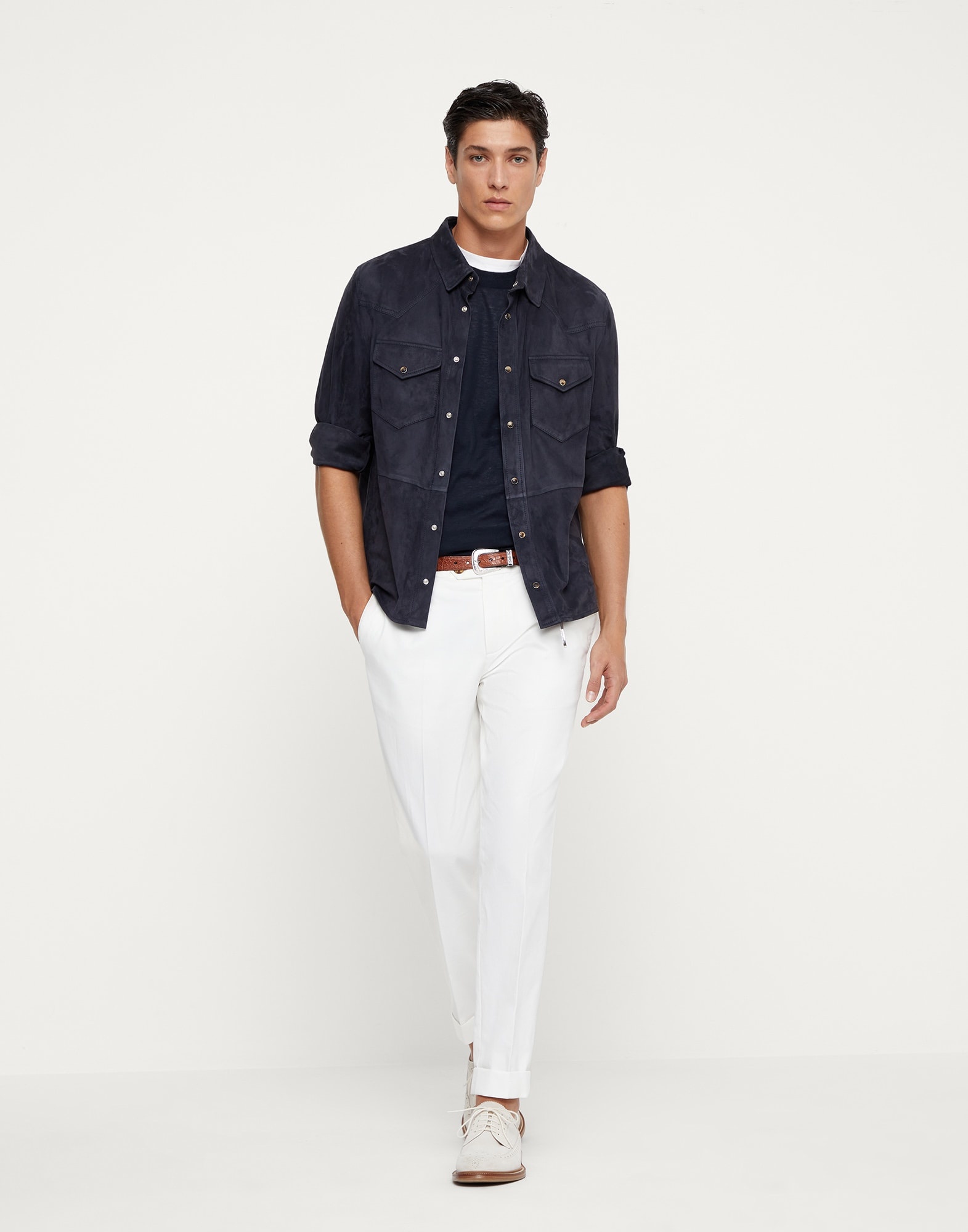 Cotton and silk lightweight knit T-shirt - 5