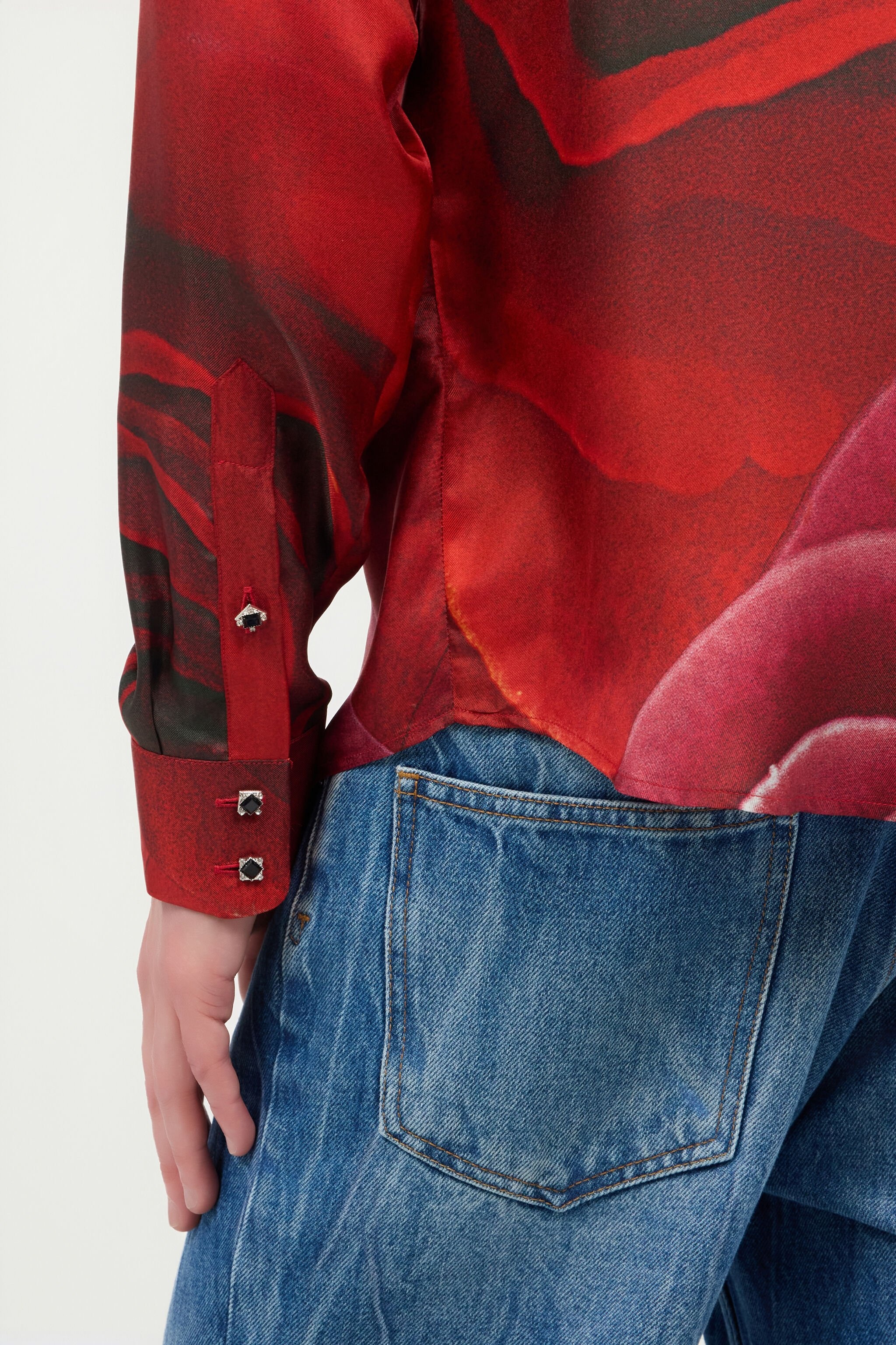 Shirt With Garden Rose Print - 7