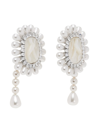 SHUSHU/TONG Silver & White Maiden Pearl Tassel Earrings outlook