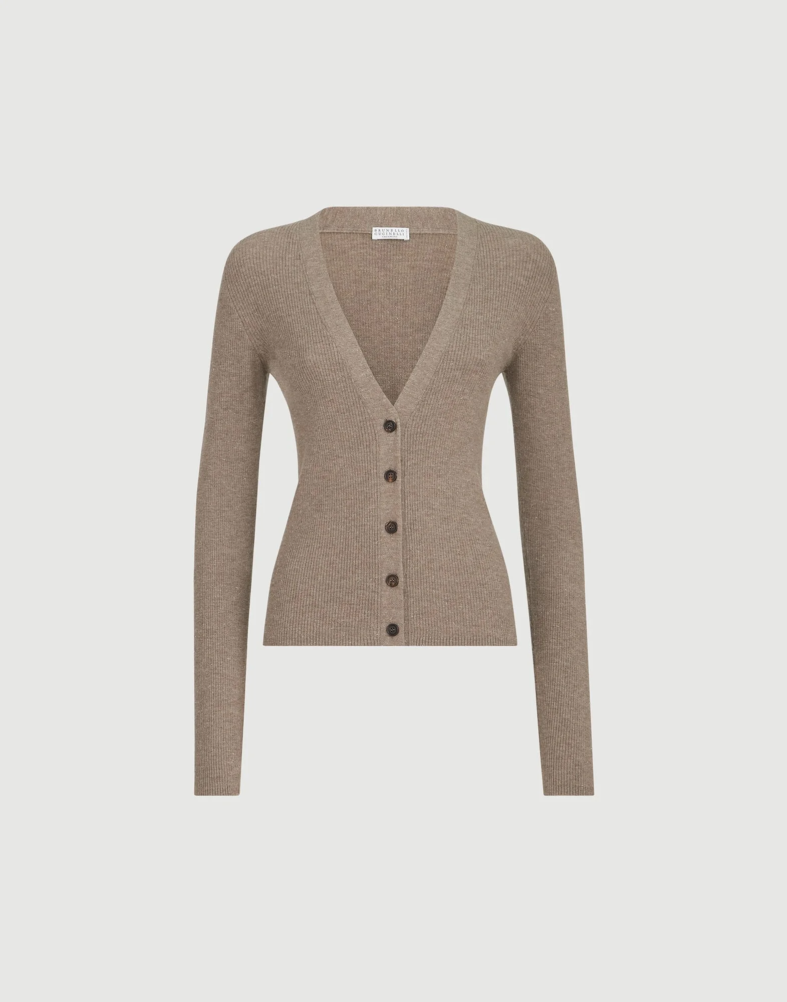 Sparkling cashmere lightweight ribbed cardigan - 1