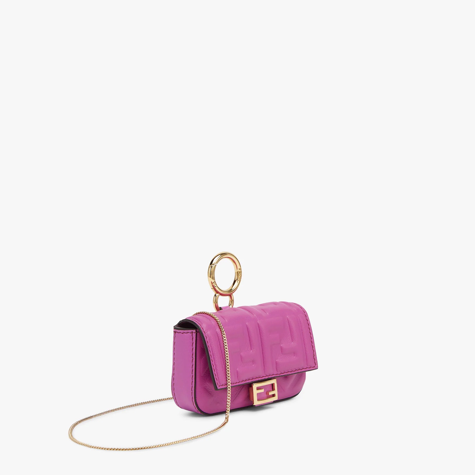 Purple nappa leather charm - 2