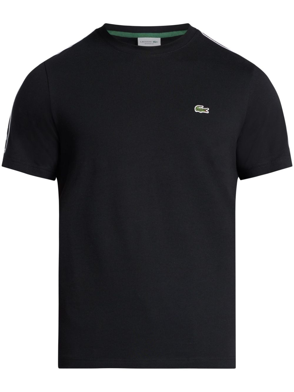 logo-tape cotton T-shirt - 1
