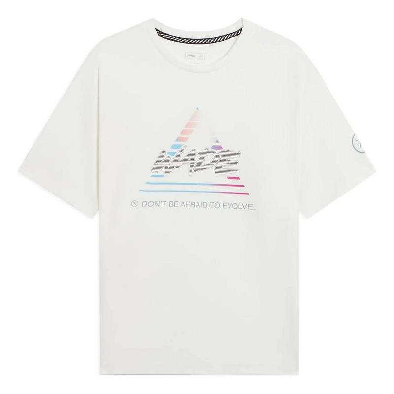 Wade 삼각형 그래픽 T 셔츠의 Li-Ning 방법 'White' AHSS811-2 - 1