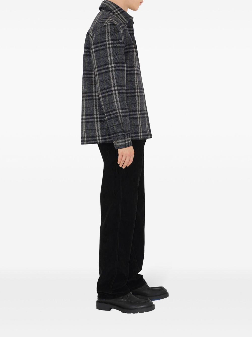 checked wool shirt - 3