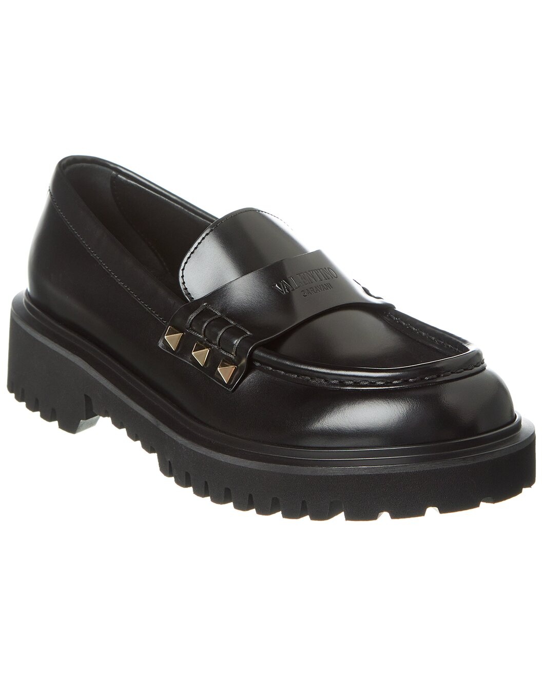 Valentino Rockstud Leather Loafer - 1