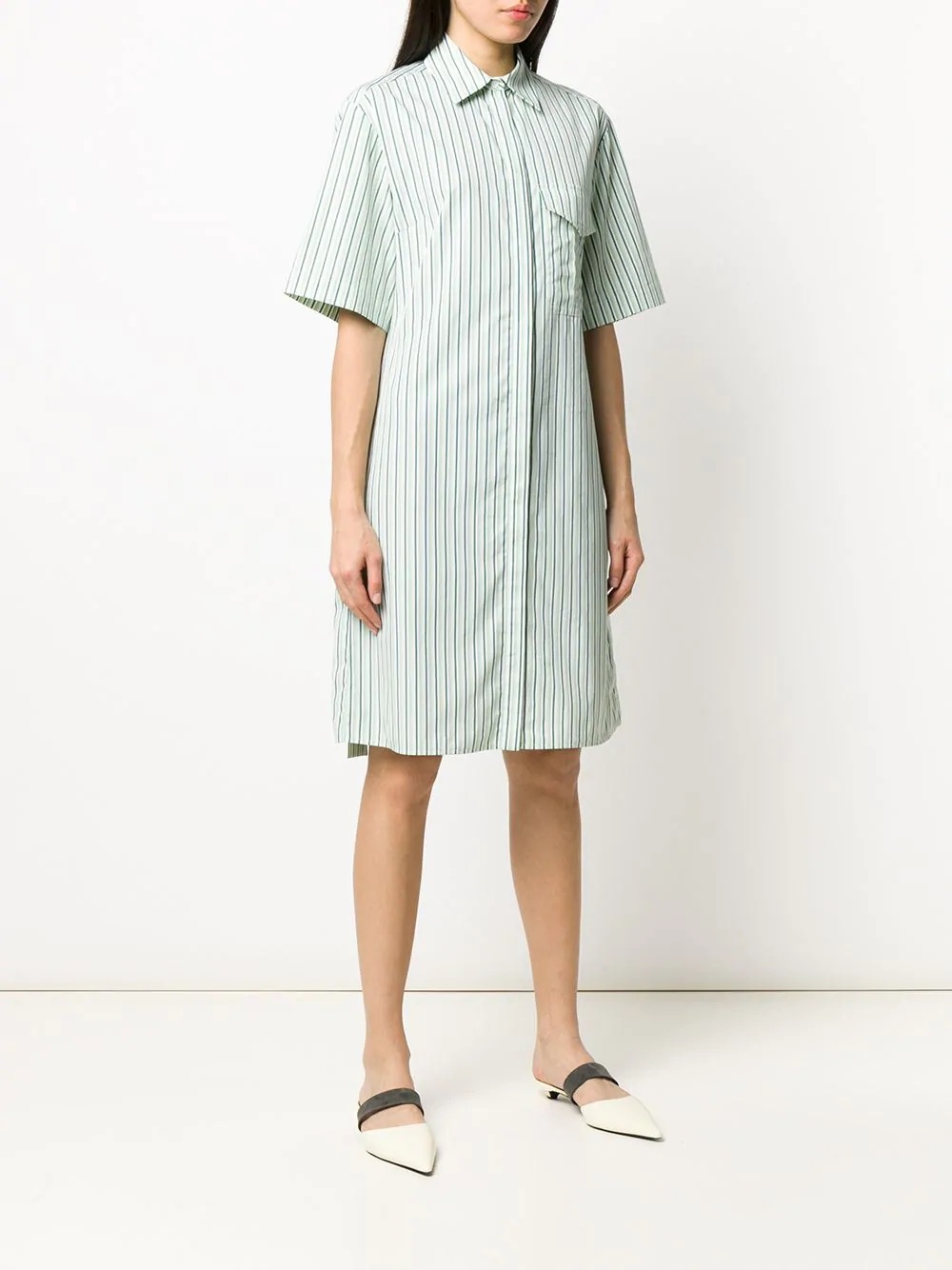 striped shirt dress - 3