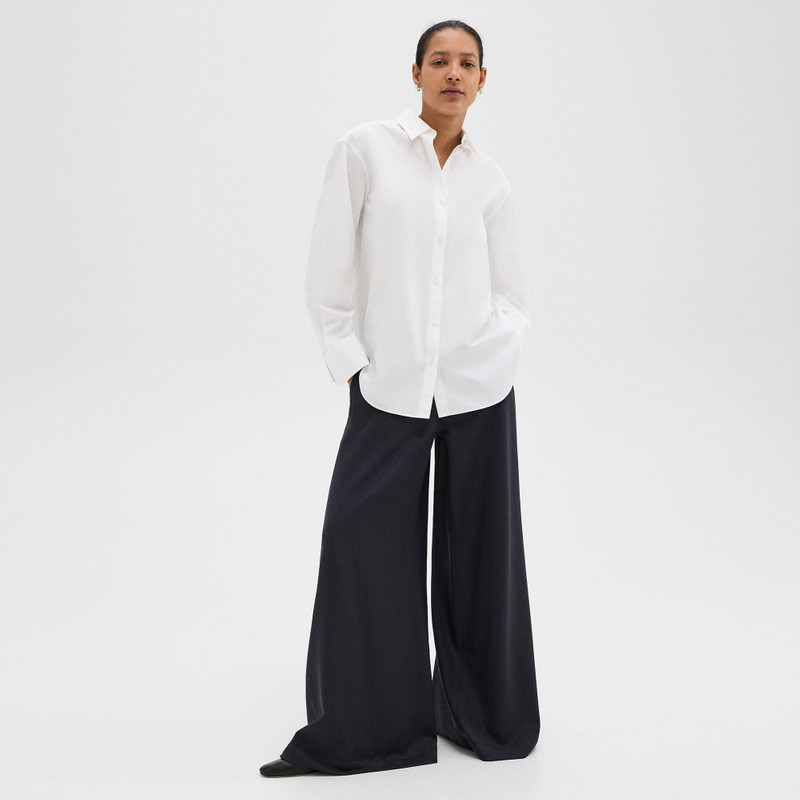 Ultra Wide-Leg Pant in Stretch Flannel 2