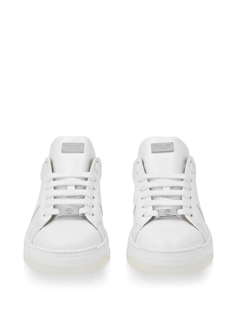 monogram leather sneakers 3
