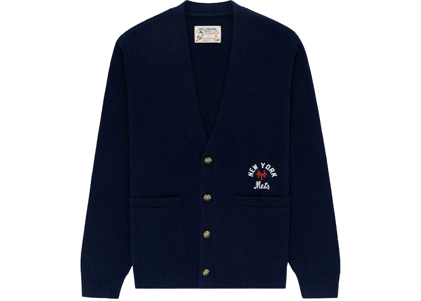 Aime Leon Dore x New York Mets Merino Cardigan Navy - 1