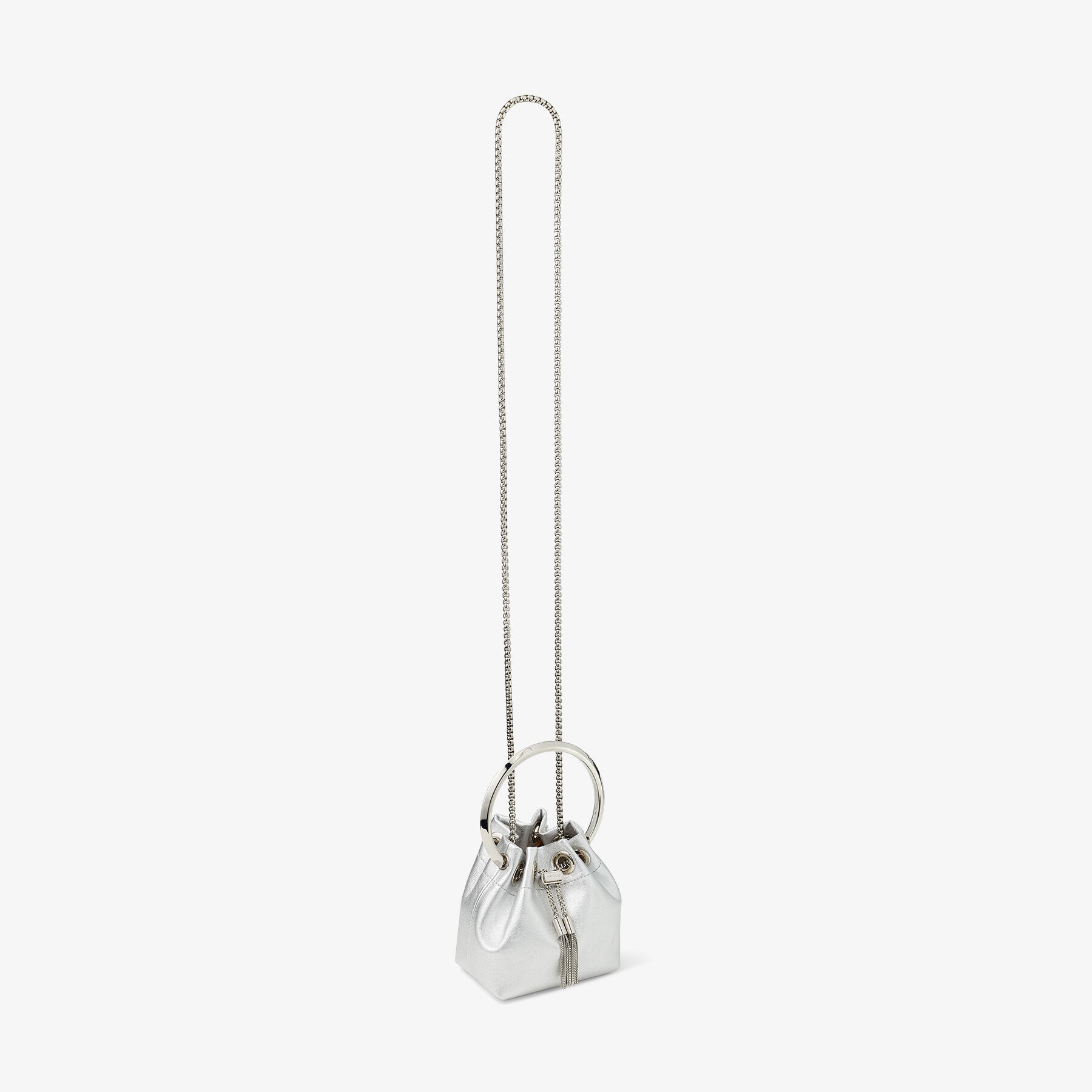 Micro Bon Bon
Silver Metallic Nappa Mini Bag - 4