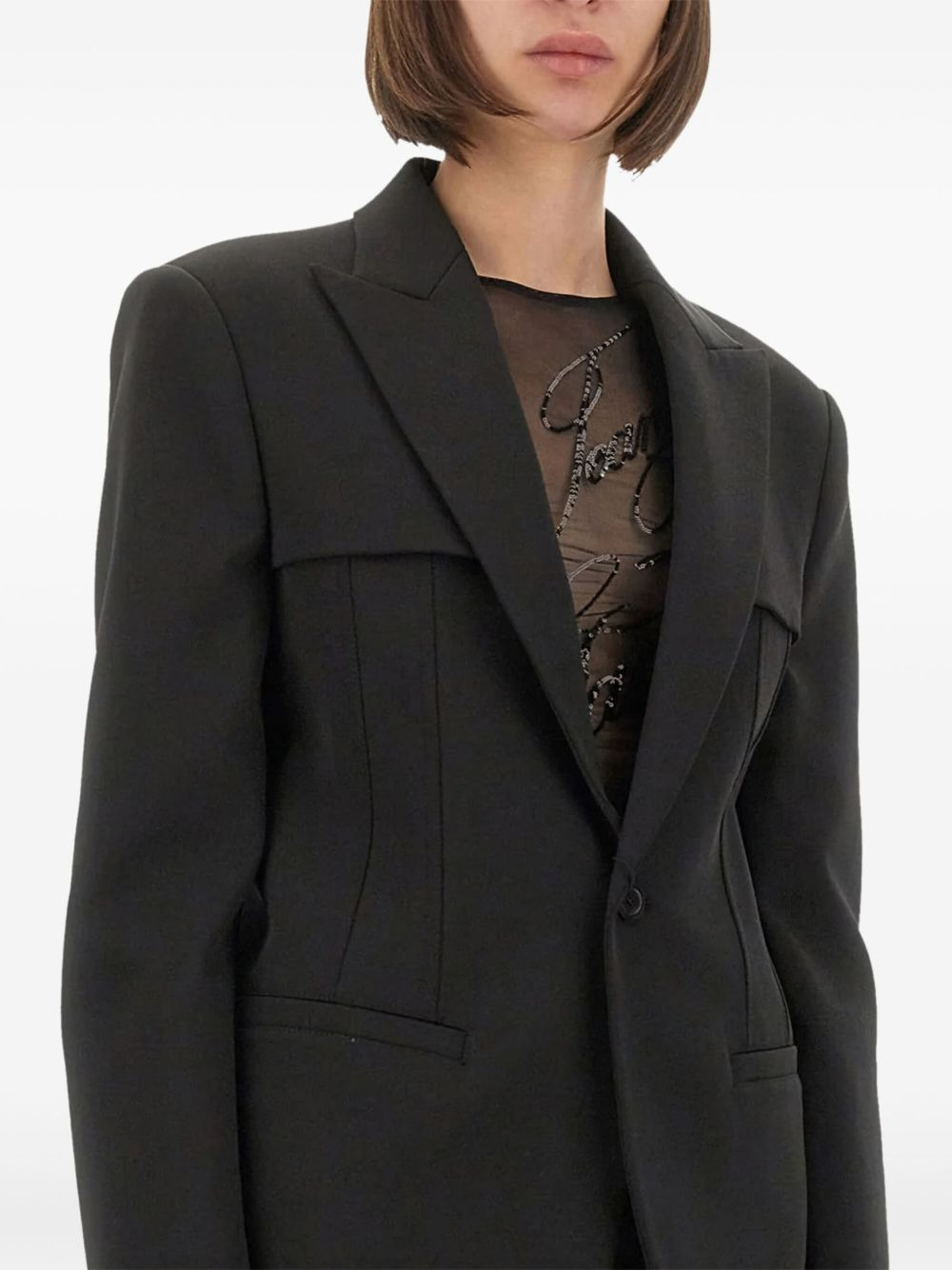 single-breasted blazer - 4