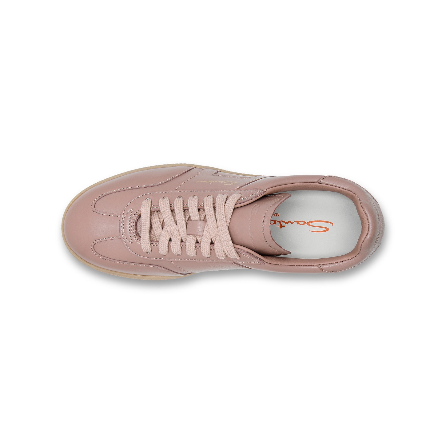 Women's pink tumbled leather DBS Oly sneaker - 5