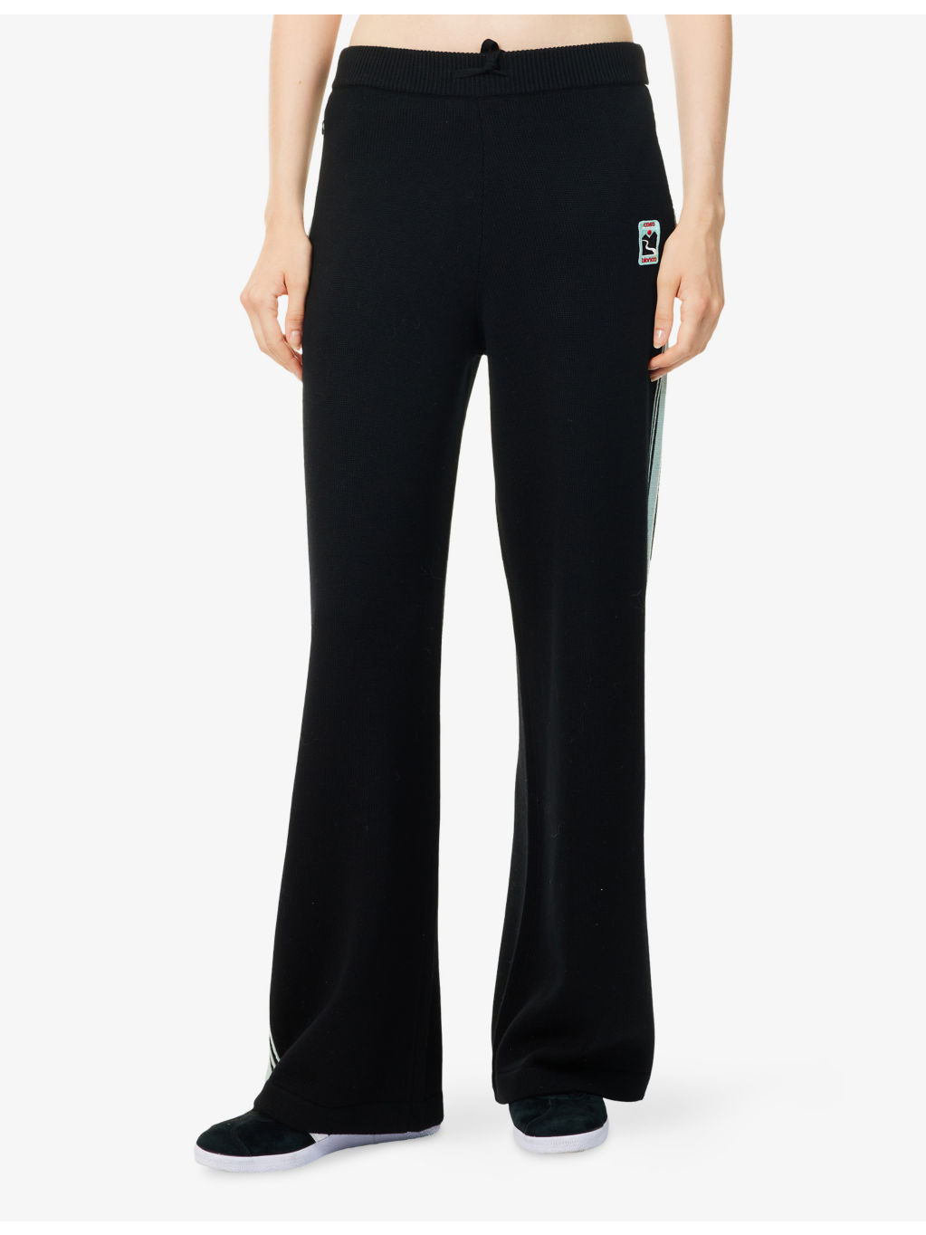 Striped Wide-Leg Wool Jogging Bottoms - 3